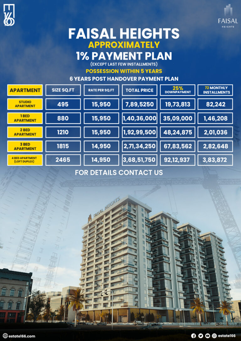 FAISAL HEIGHTS NEW PRICES