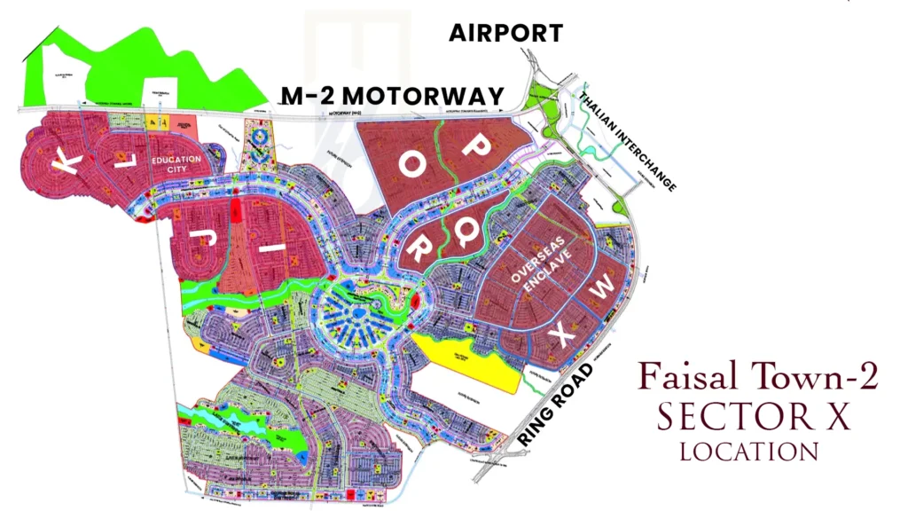Faisal Town Phase 2 Sector X Location