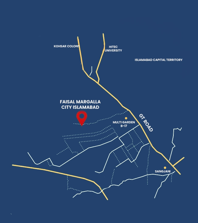 FAISAL MARGALLA CITY LOCATION