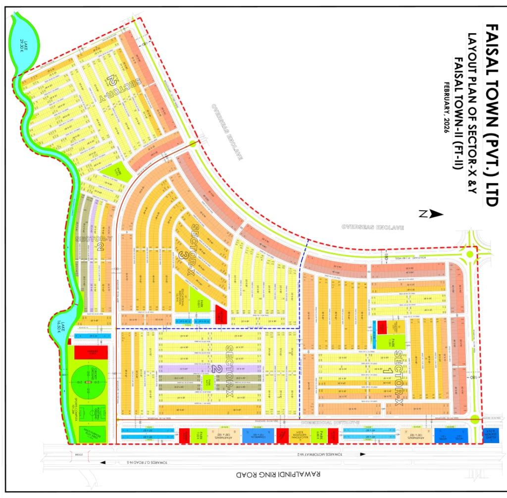 FAISAL TOWN PHASE 2 SECTOR X MAP